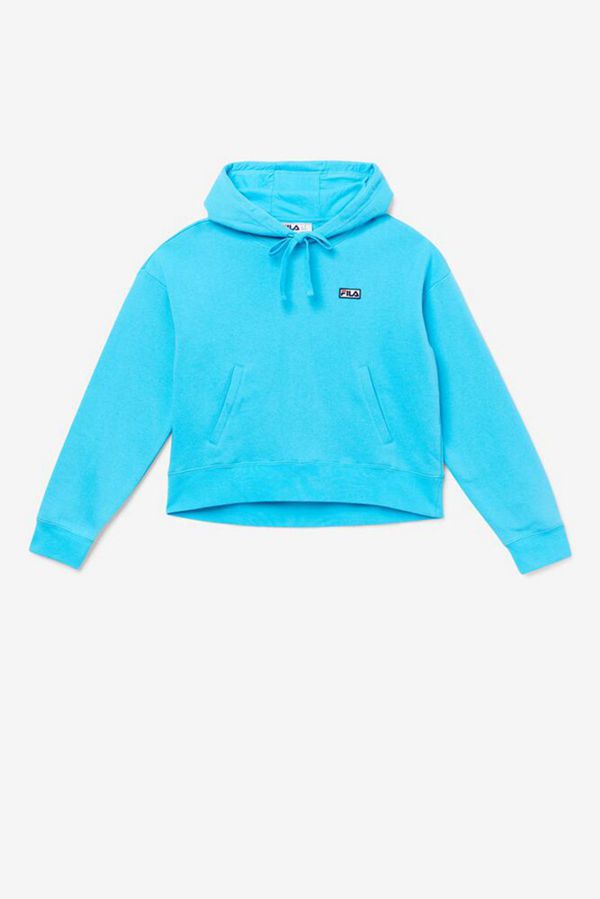 Fila Marina Crop Women's Hoodies - Blue,NZ 715-93084